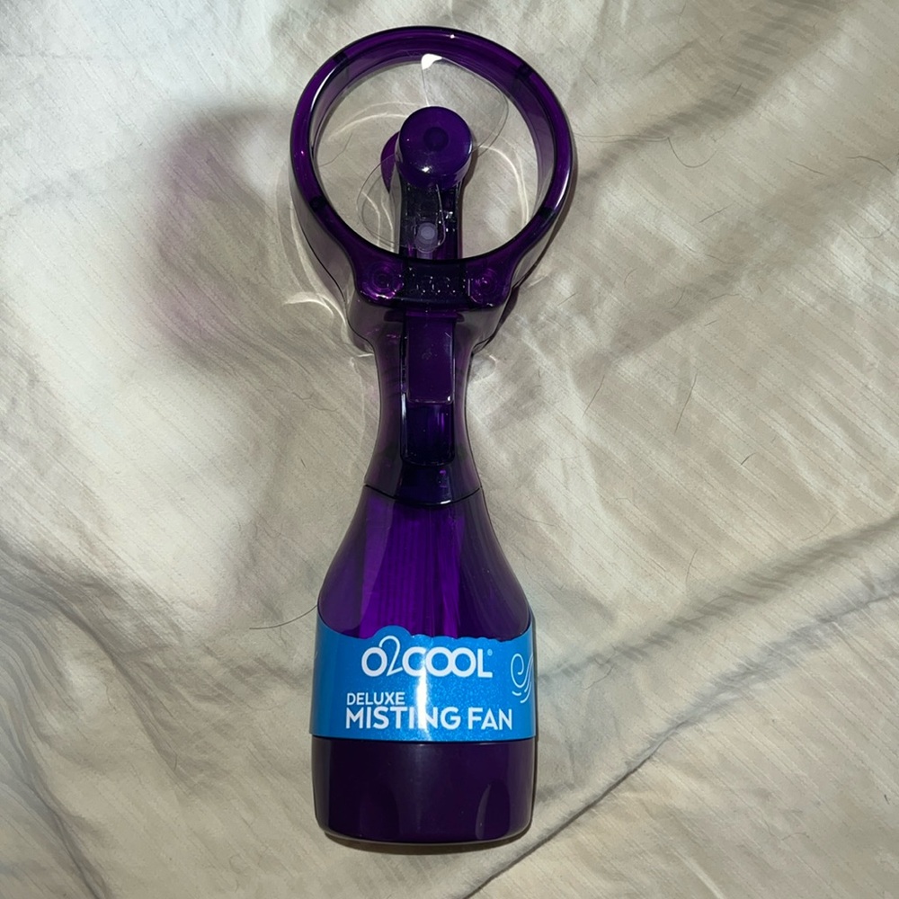 Fun summer, Sport, or Vacation misting fan and bottle